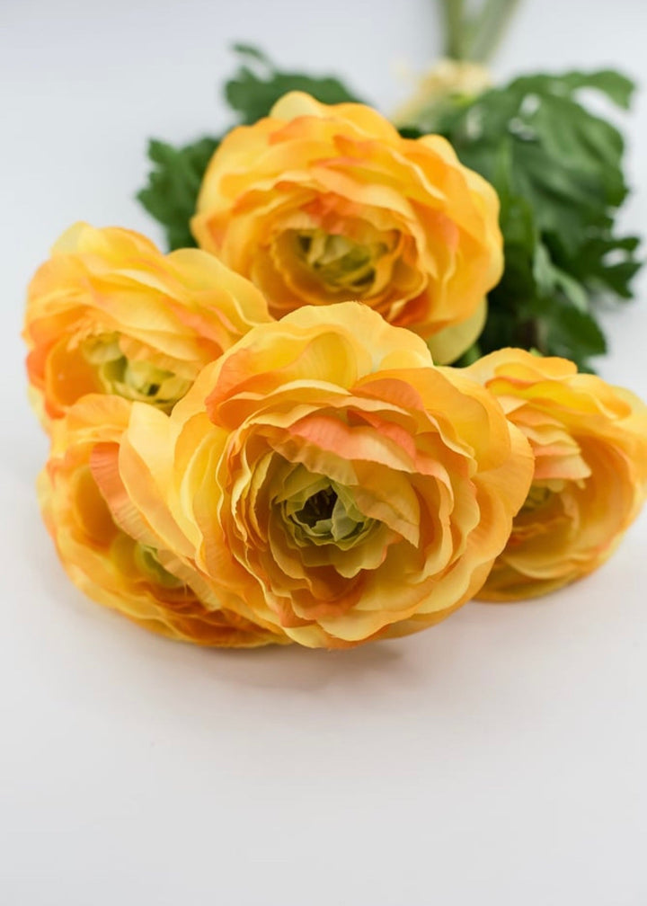 Silk Ranunculus bundle - yellow orange - Greenery Marketartificial flowers84318-OR