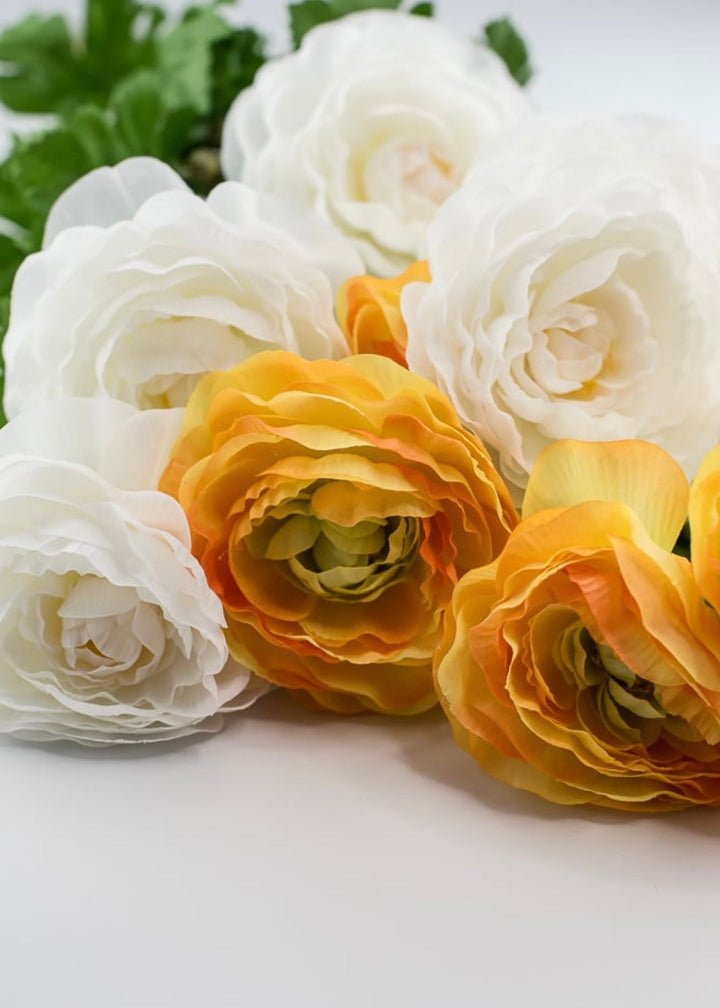 Silk Ranunculus bundle - yellow orange - Greenery Marketartificial flowers84318-OR