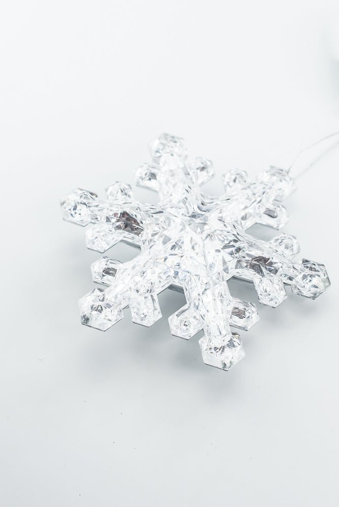 Silver Faux Crystal Style Snowflake Ornament - Greenery Market85953SV