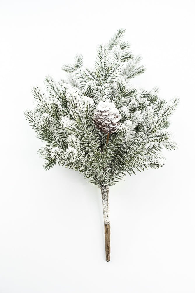 Snow Flocked Fir Mix Bush - Greenery Market86382SNOW