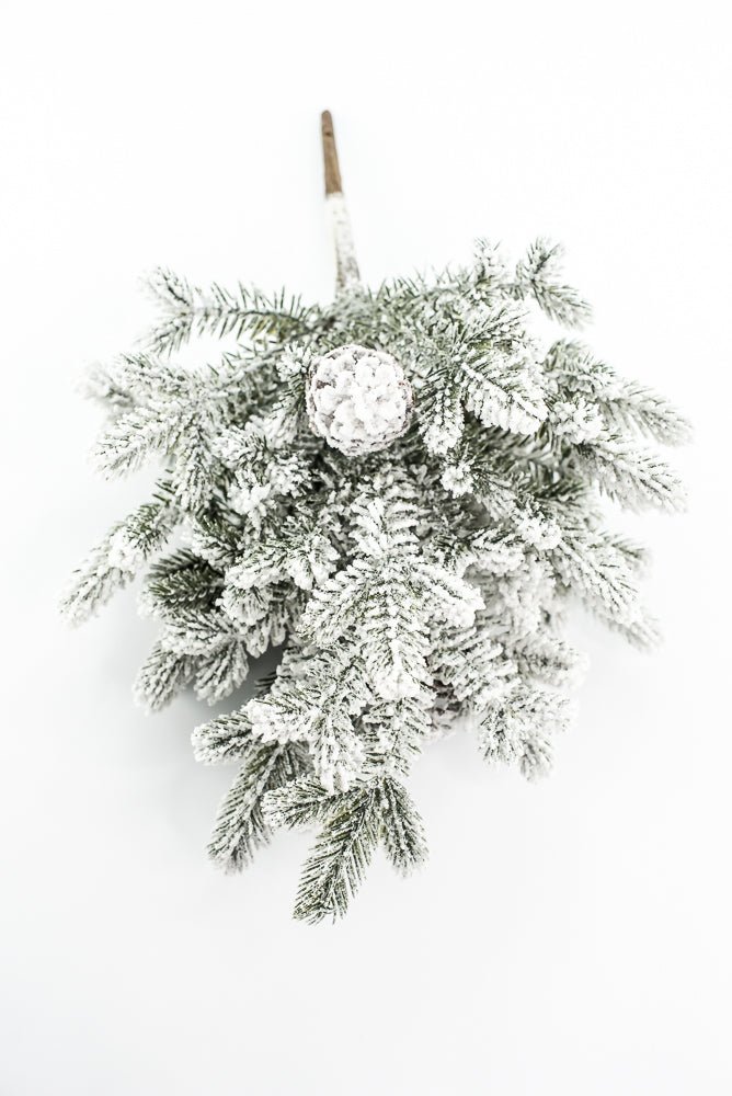 Snow Flocked Fir Mix Bush - Greenery Market86382SNOW