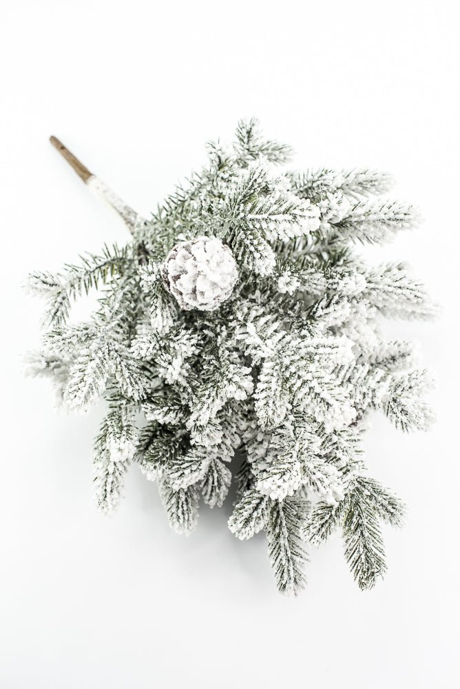 Snow Flocked Fir Mix Bush - Greenery Market86382SNOW