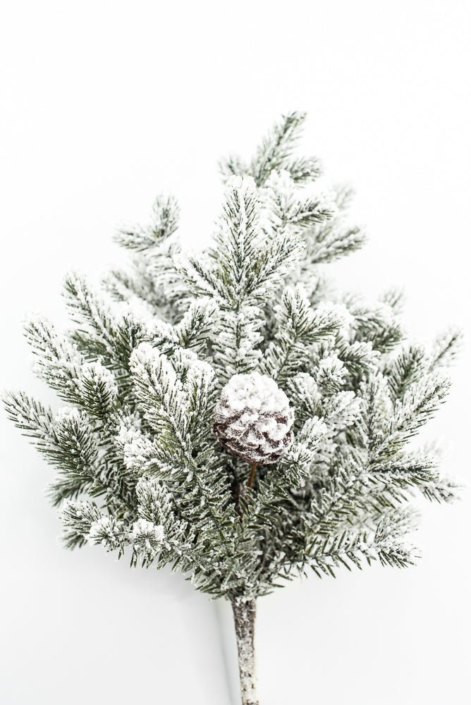 Snow Flocked Fir Mix Bush - Greenery Market86382SNOW