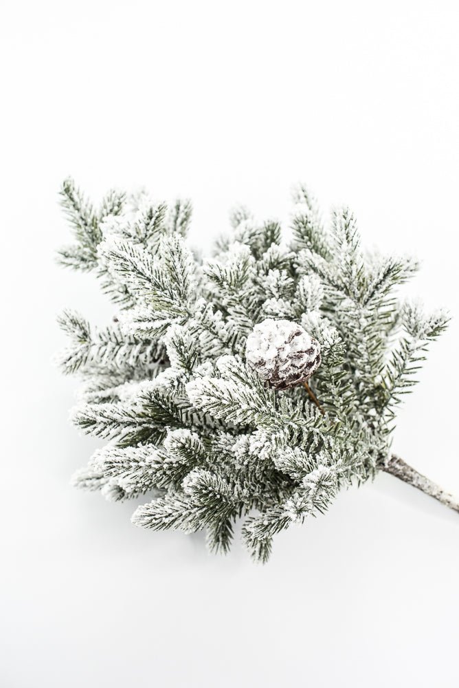 Snow Flocked Fir Mix Bush - Greenery Market86382SNOW