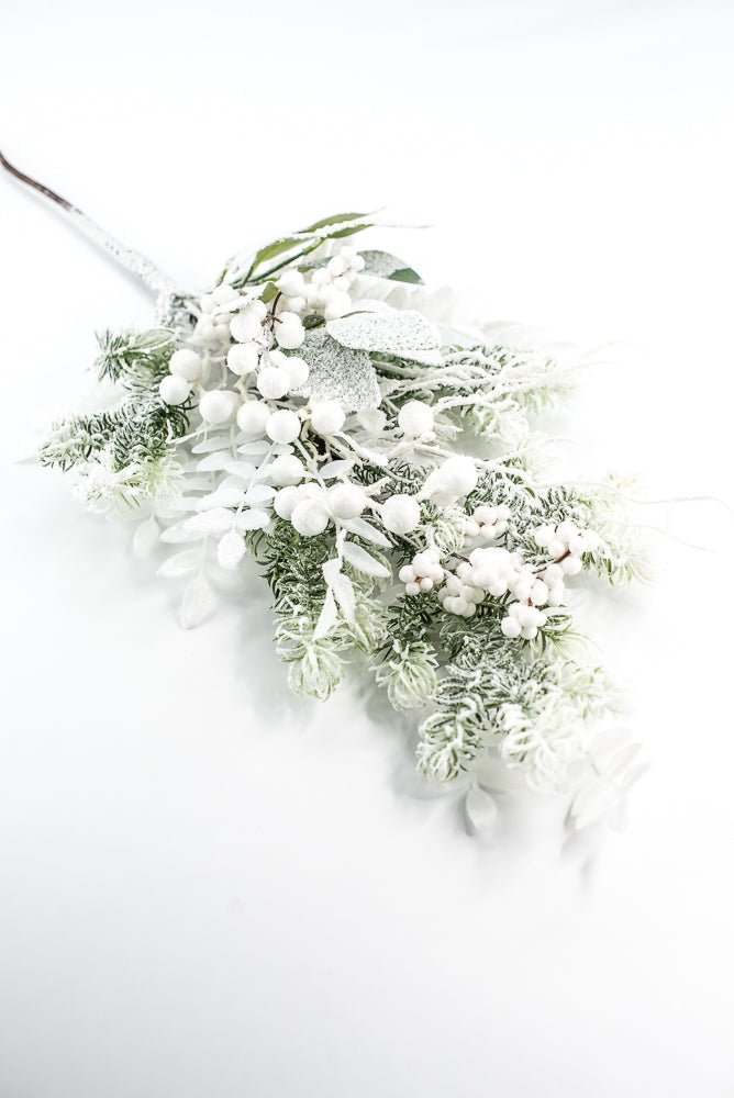 Snow Pine Berry Spray - Greenery Market23000