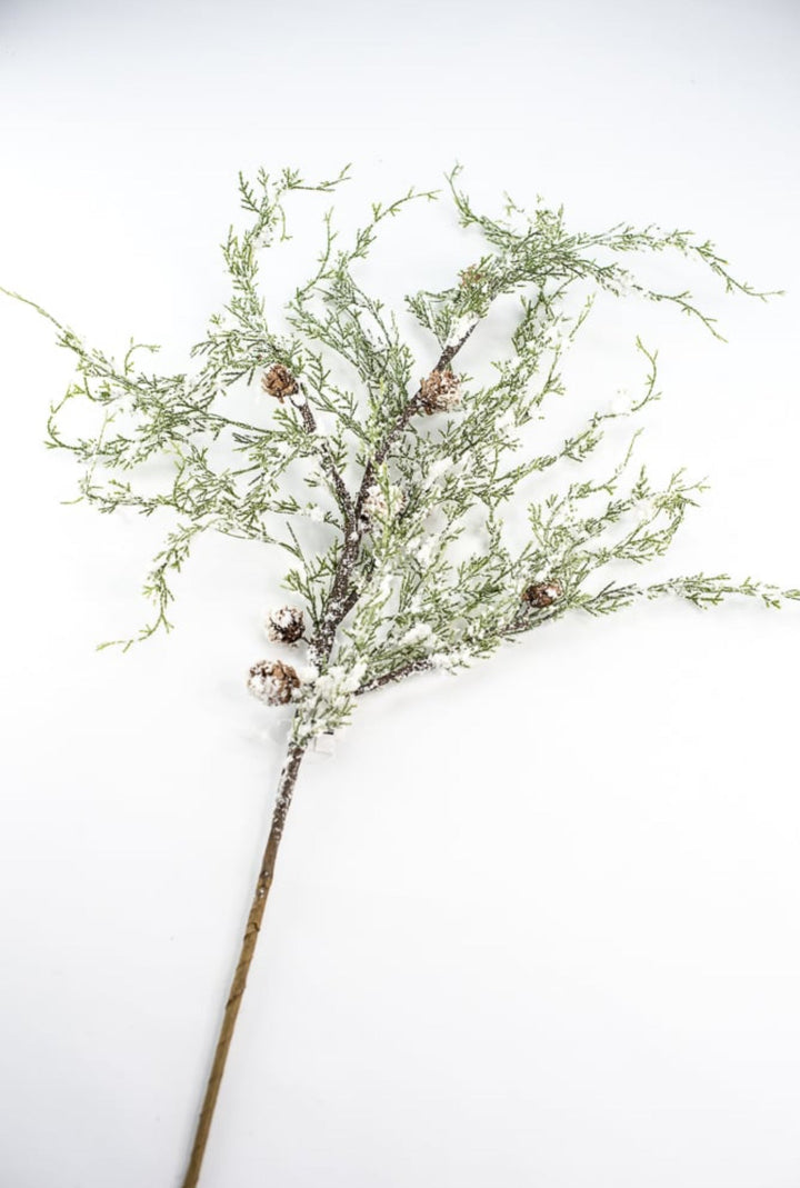 Snowy cedar and cone spray - greenery market exclusive - Greenery Marketgreenerygm3114snow