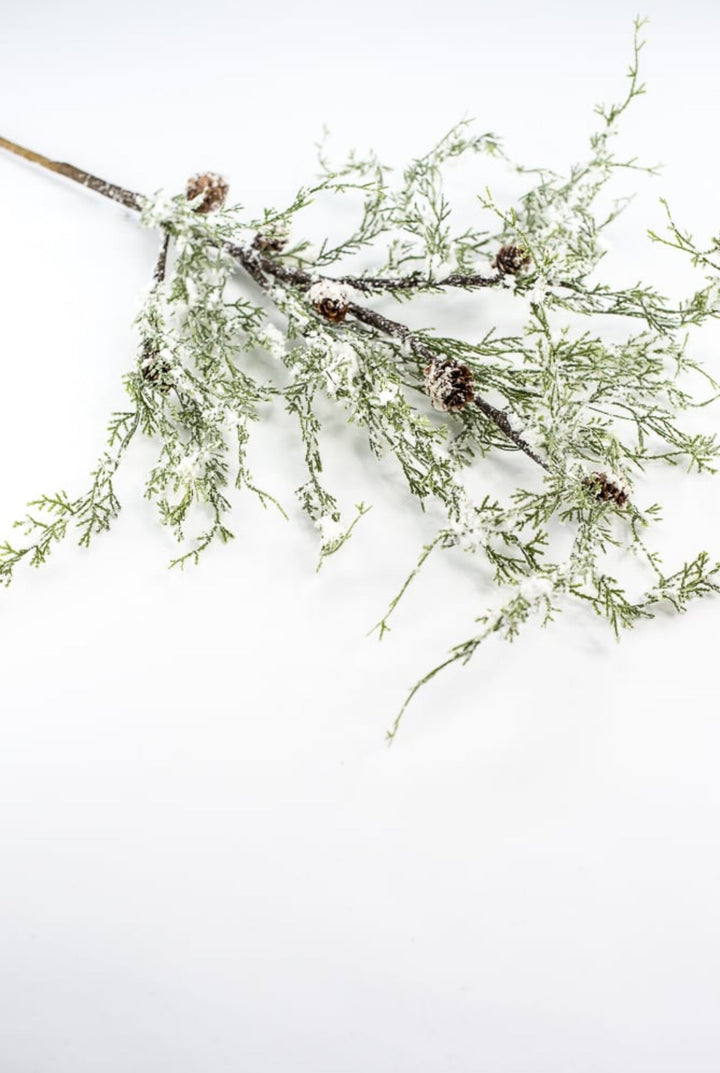 Snowy cedar and cone spray - greenery market exclusive - Greenery Marketgreenerygm3114snow