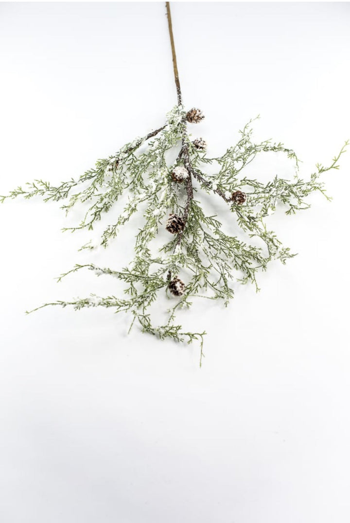 Snowy cedar and cone spray - greenery market exclusive - Greenery Marketgreenerygm3114snow