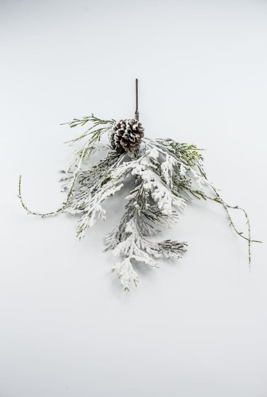 Snowy cedar and pine cone pick - Greenery MarketArtificial Flora82885