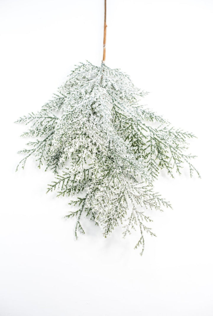 Snowy Flat Cedar Spray - Greenery MarketArtificial Flora84924SNOW