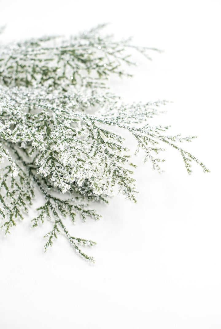 Snowy Flat Cedar Spray - Greenery MarketArtificial Flora84924SNOW