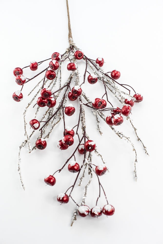 Snowy Luster Red Crabapple Spray - Greenery MarketBerriesXB514 - R