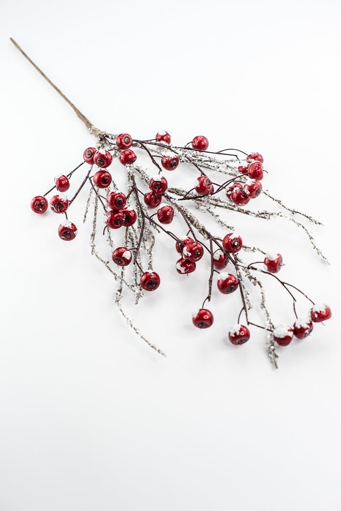 Snowy Luster Red Crabapple Spray - Greenery MarketBerriesXB514 - R
