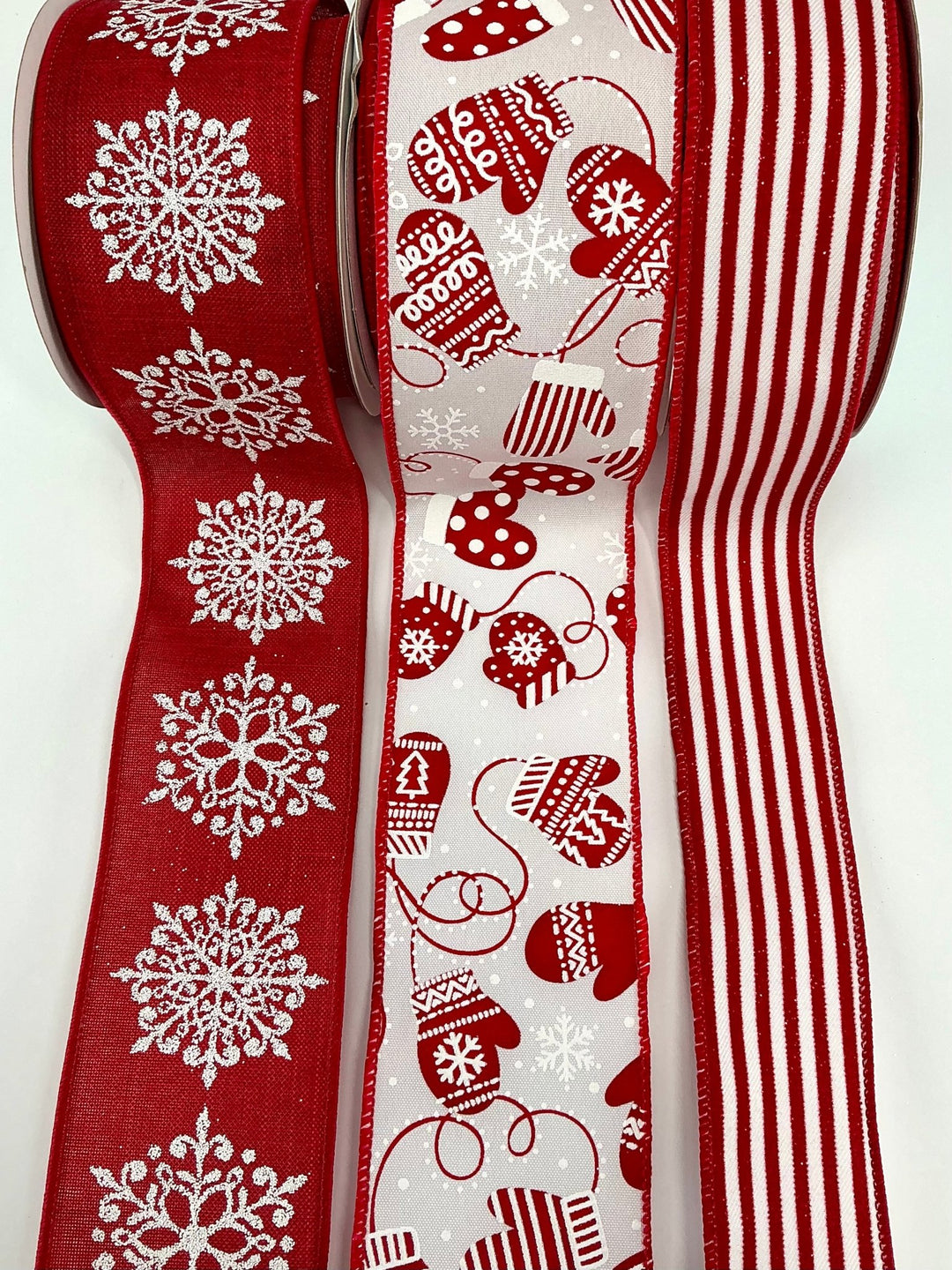 Snowy mittens bow bundle x 3 ribbons - Greenery MarketRibbons & TrimMittensx3