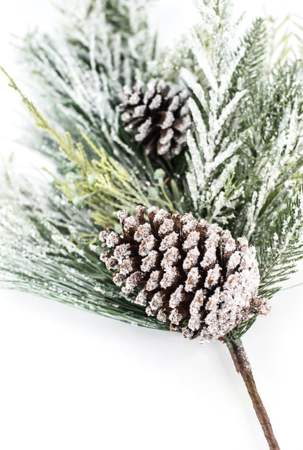 Snowy mixed pine and cone spray - Greenery MarketArtificial Flora86166SP24