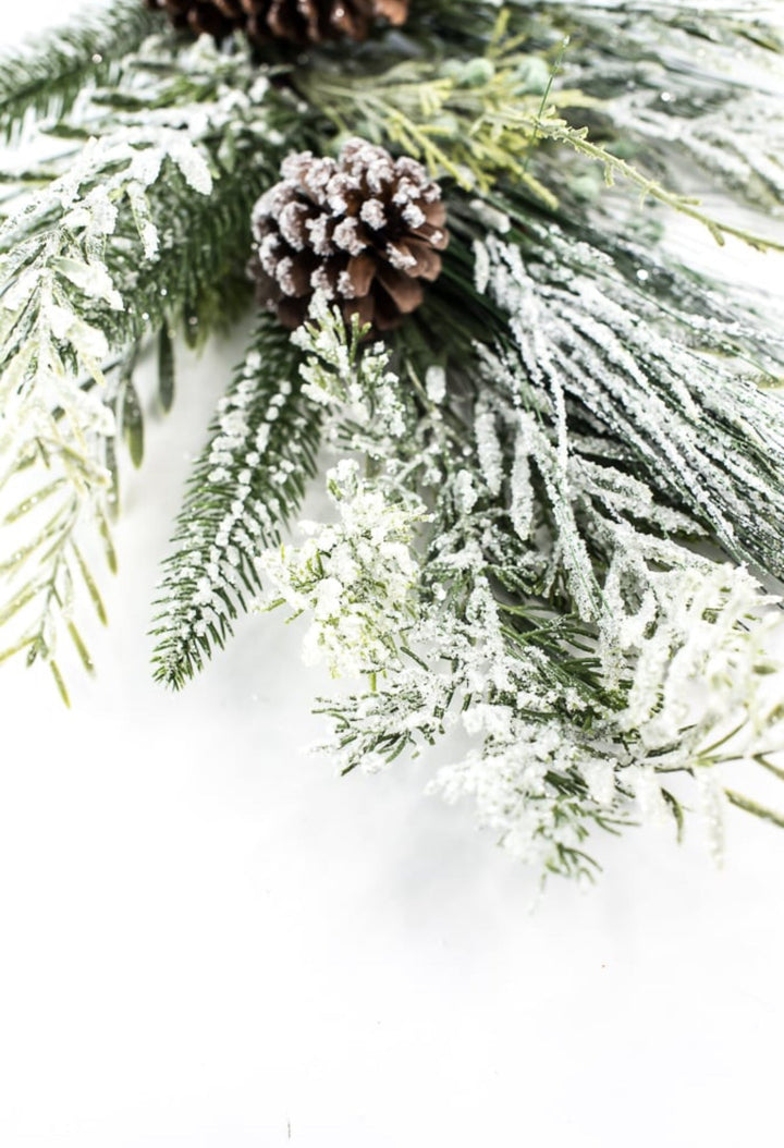 Snowy mixed pine and cone spray - Greenery MarketArtificial Flora86166SP24