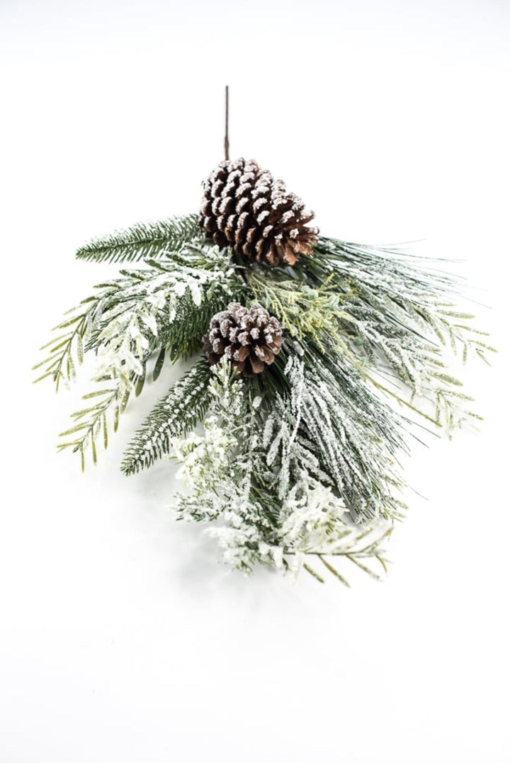 Snowy mixed pine and cone spray - Greenery MarketArtificial Flora86166SP24