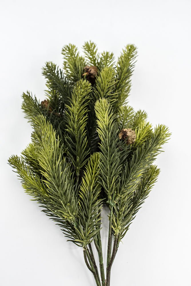 Soft Touch Noble Fir Pine Bush With Cones - Greenery MarketXp2360