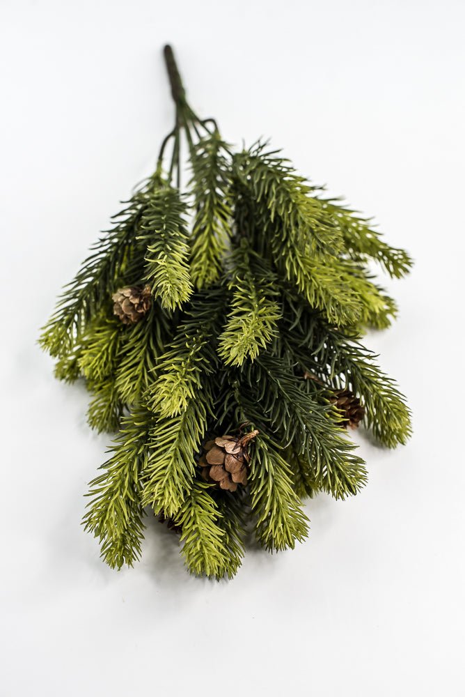 Soft Touch Noble Fir Pine Bush With Cones - Greenery MarketXp2360