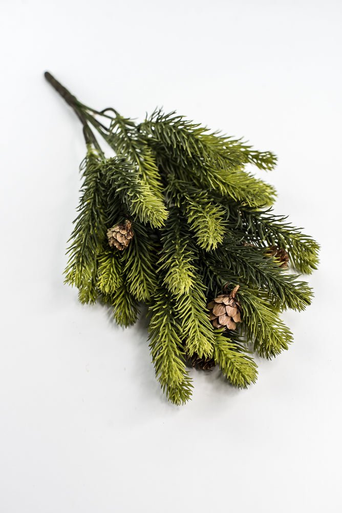 Soft Touch Noble Fir Pine Bush With Cones - Greenery MarketXp2360