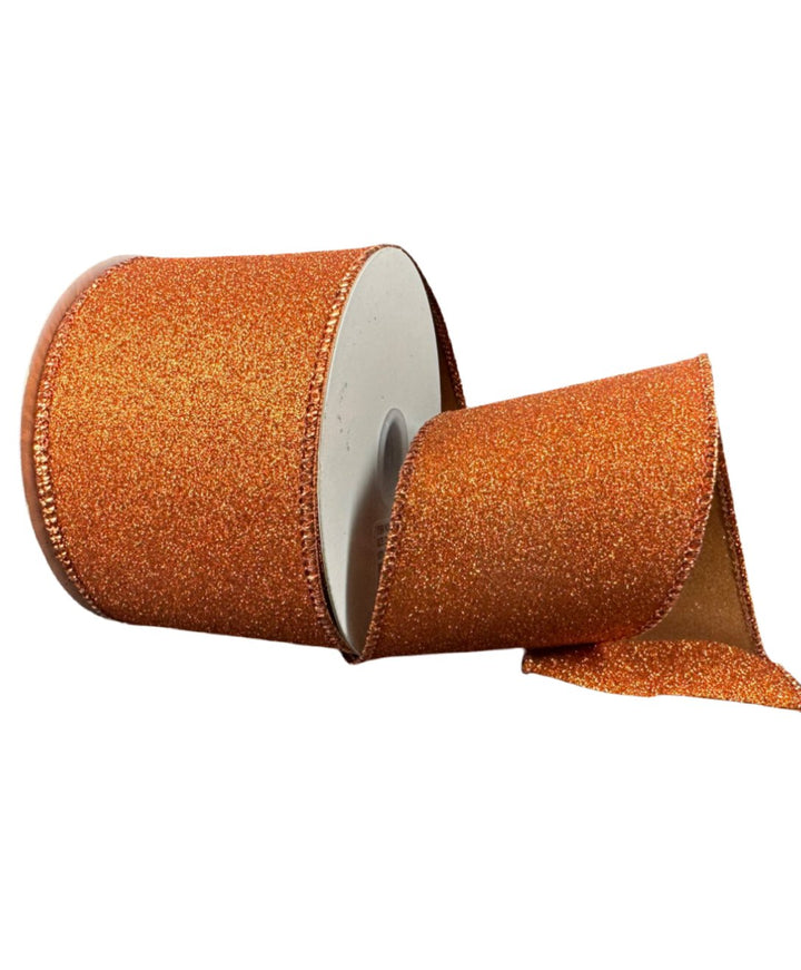 Solid flat glitter rust - wired Ribbon 2.5” - Greenery MarketWired ribbonX820640 - 31