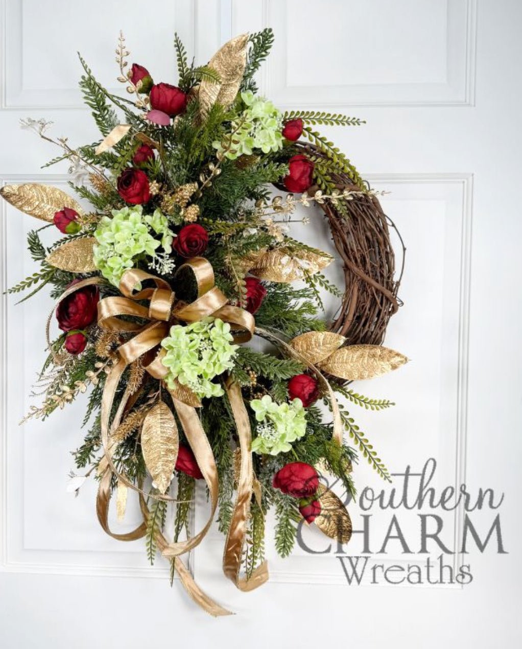 Southern Charm Wreaths hydrangeas grapevine wreath Kit - Greenery MarketGreenHydrangeasKit