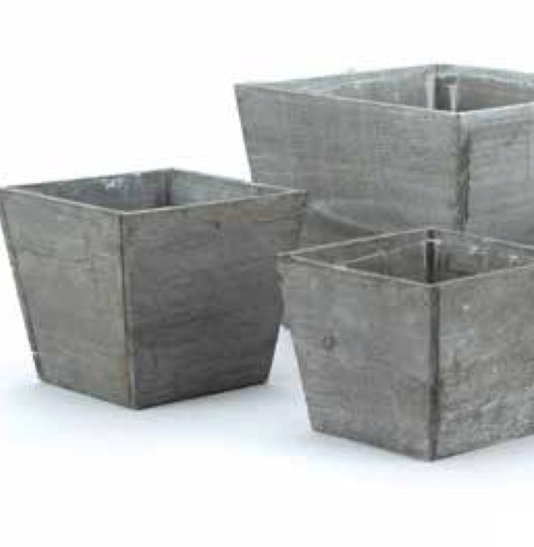 Square wooden containers - country wash - Greenery Marketwreath base & containers551510