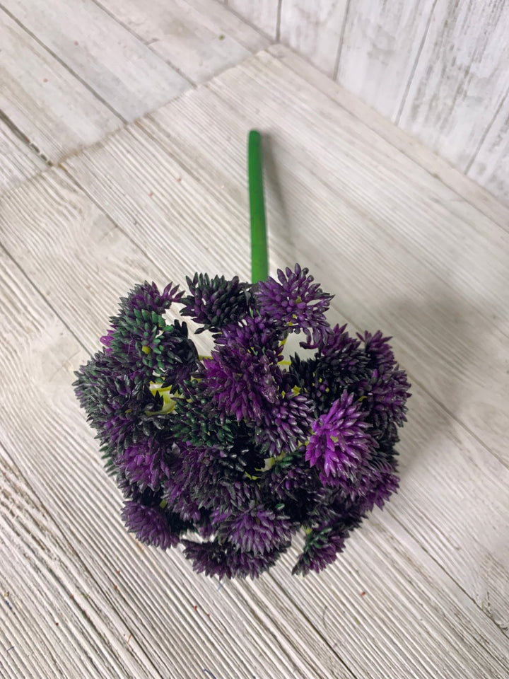 succulents, dark purple sedum ball - Greenery MarketArtificial SucculentsMtf