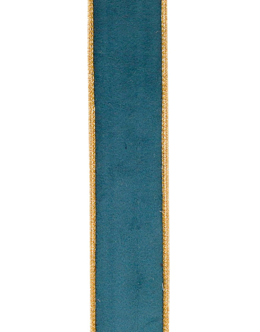 Teal Velvet Touch Wired Ribbon 1.5” - Greenery MarketWired ribbon94448W - 916 - 09D