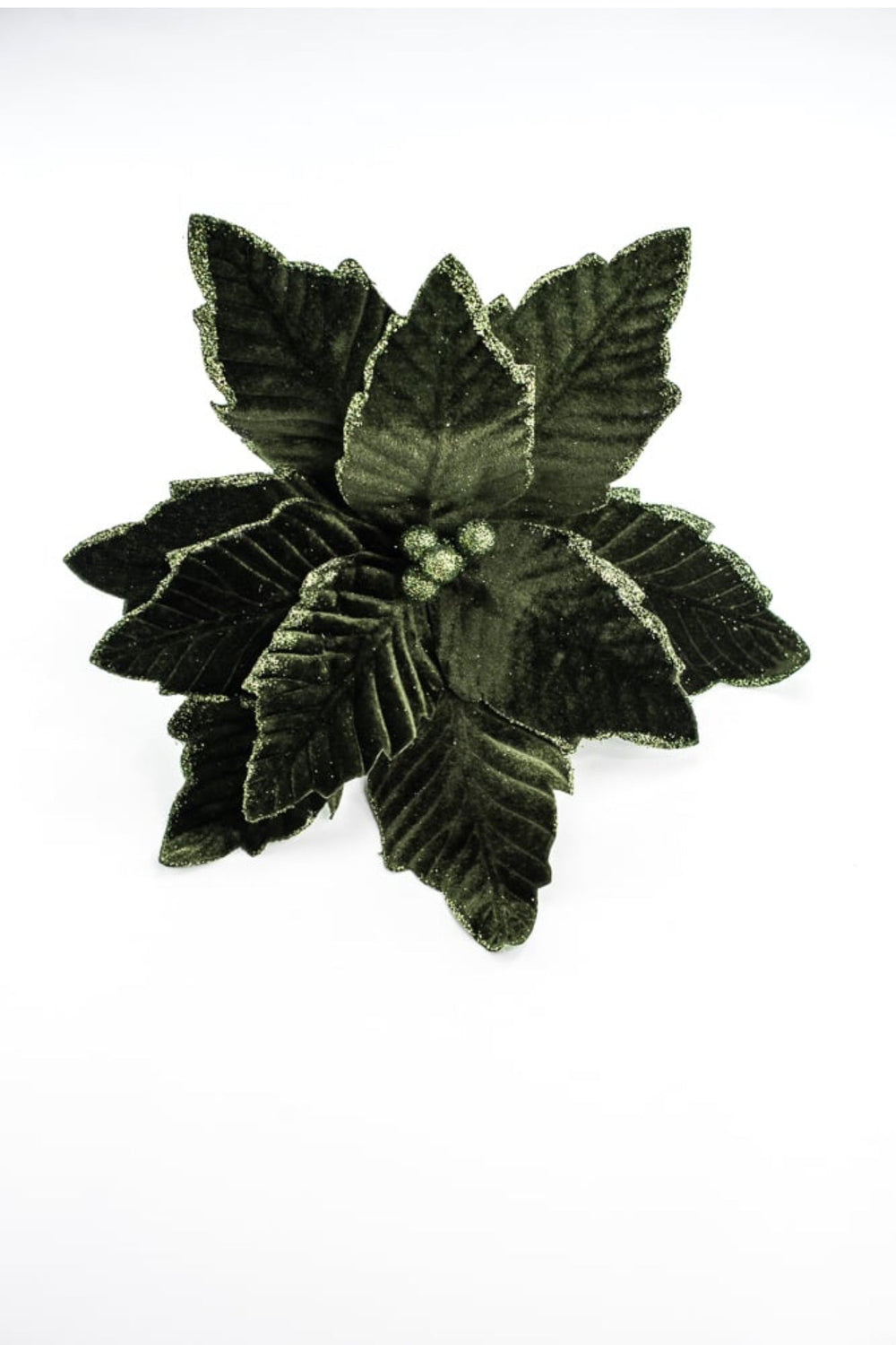 Velvet poinsettia - dark mossy green - Greenery MarketWinter and ChristmasXS401112