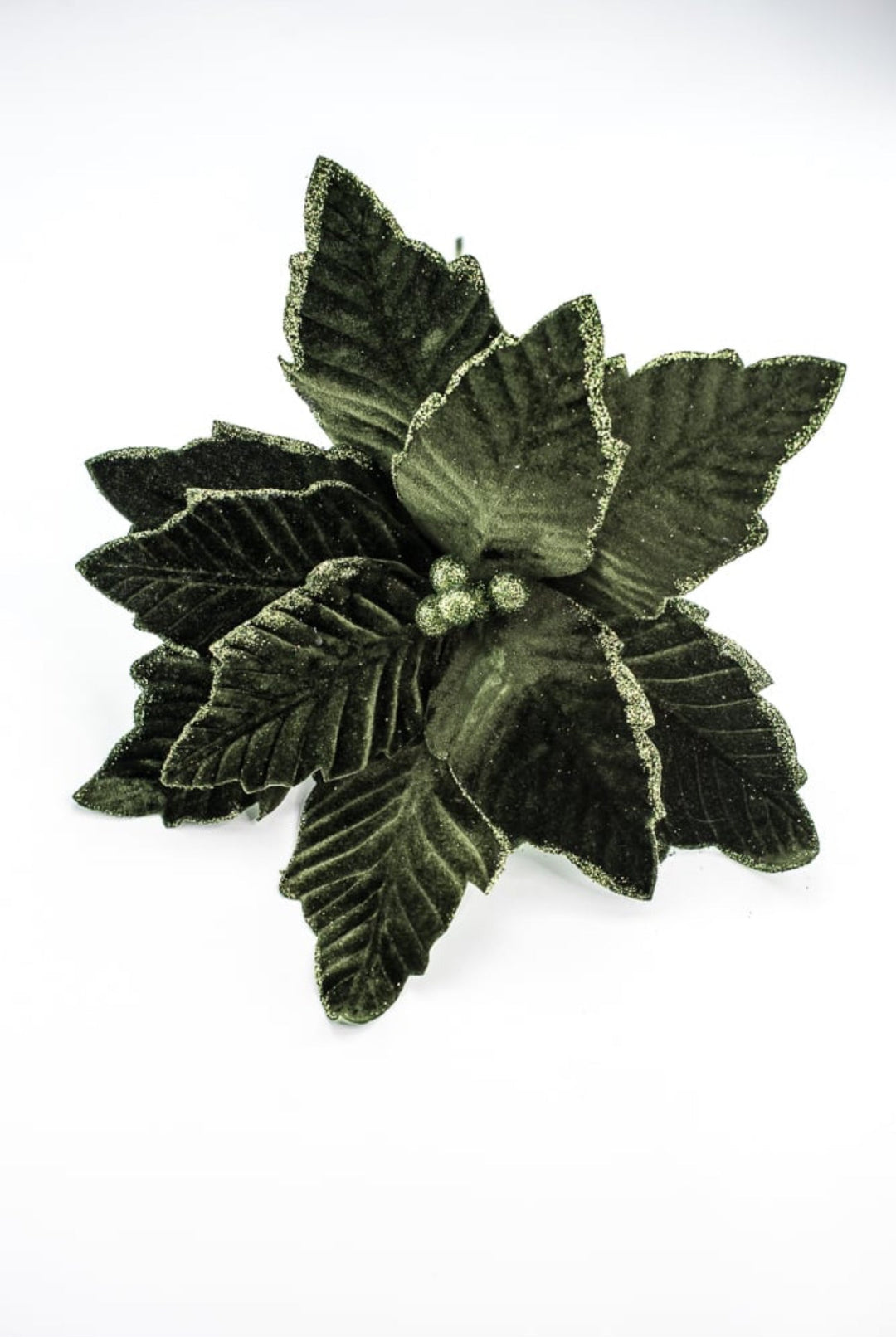 Velvet poinsettia - dark mossy green - Greenery MarketWinter and ChristmasXS401112