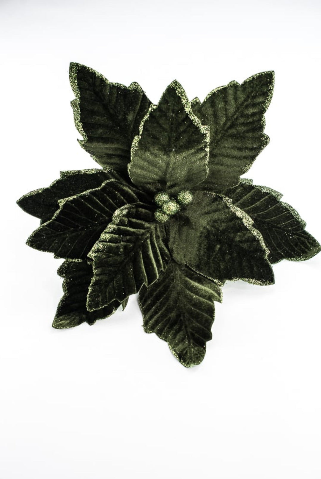 Velvet poinsettia - dark mossy green - Greenery MarketWinter and ChristmasXS401112