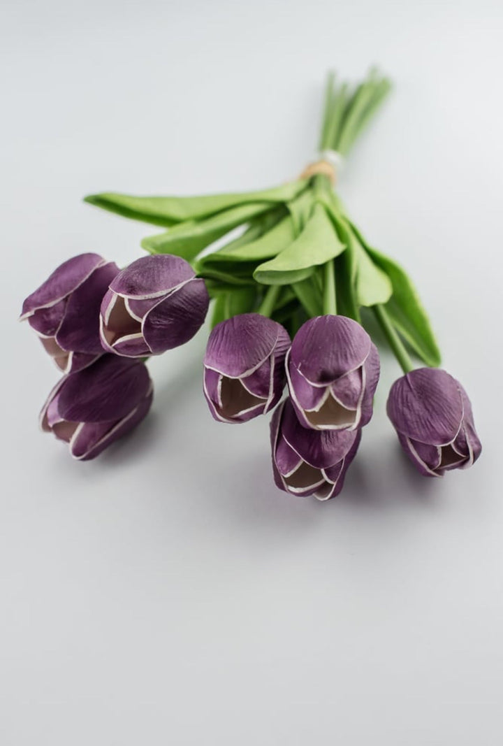 Violet soft touch, life like tulip bundle - Greenery Market2260017VI