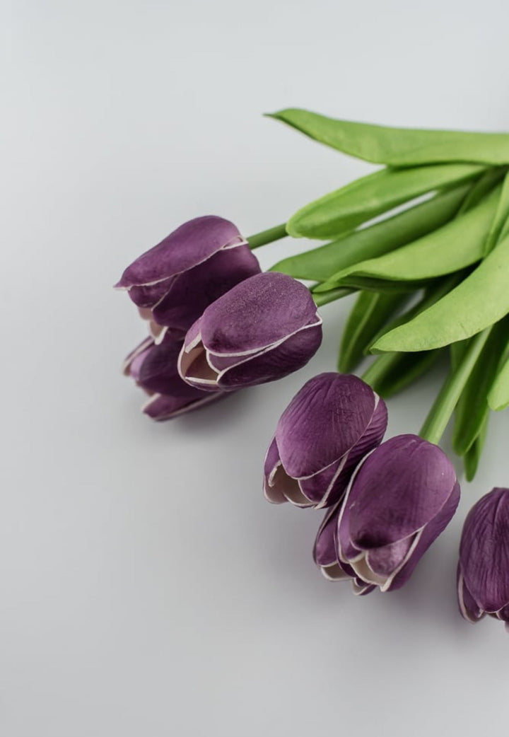 Violet soft touch, life like tulip bundle - Greenery Market2260017VI