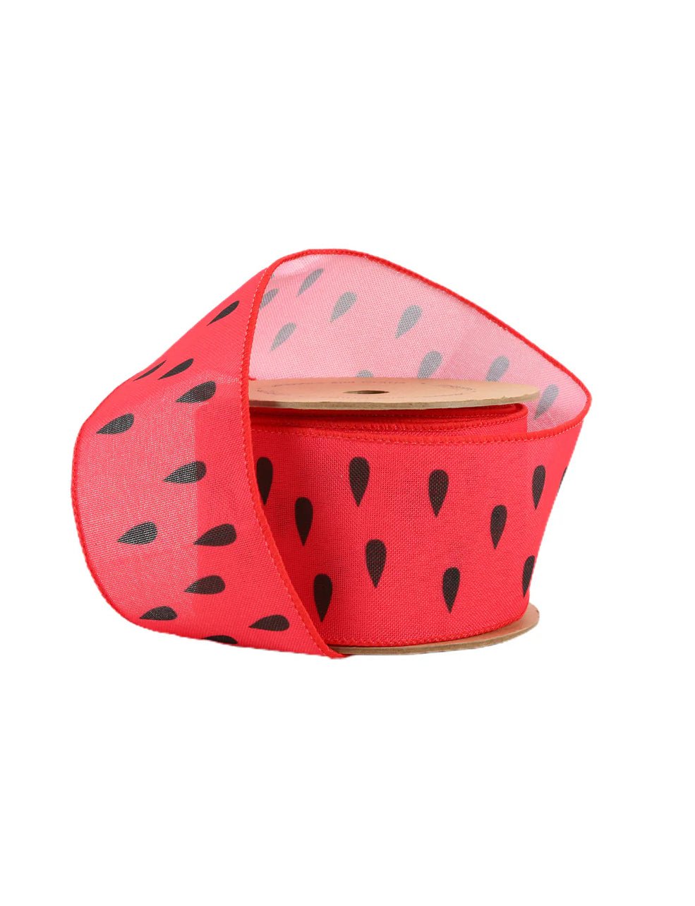 Watermelon seeds wired ribbon, 2.5” - Greenery Marketwired ribbon9319W - 243 - 63E