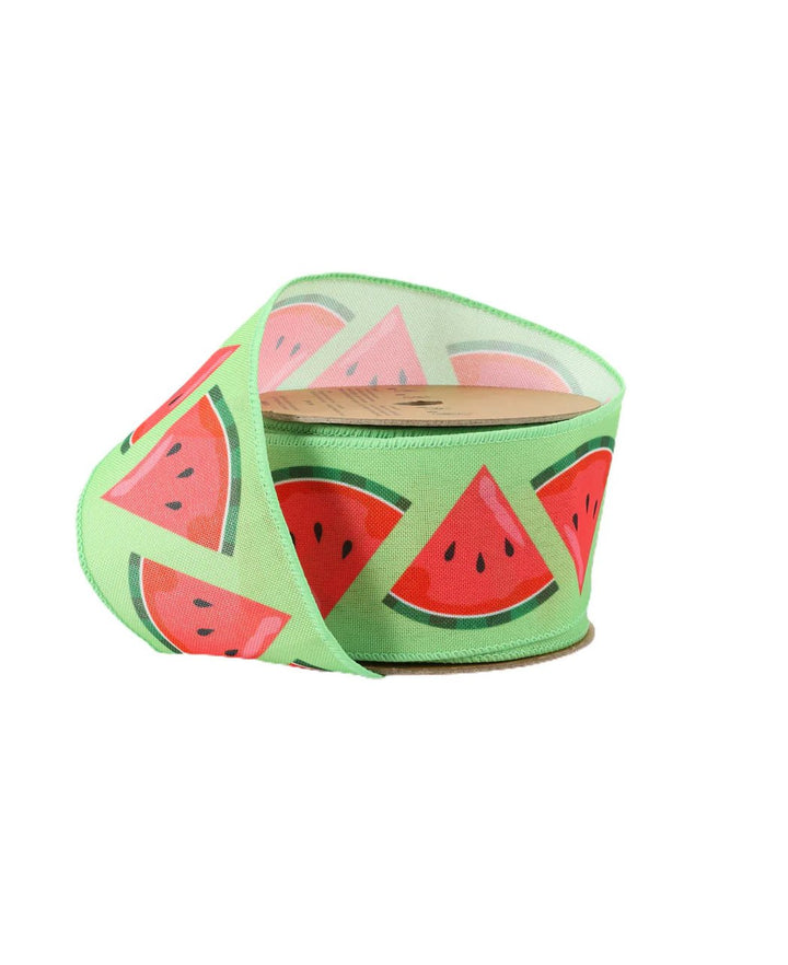 Watermelon wired ribbon, 2.5” - Greenery Marketwired ribbon9320W - 555 - 63E