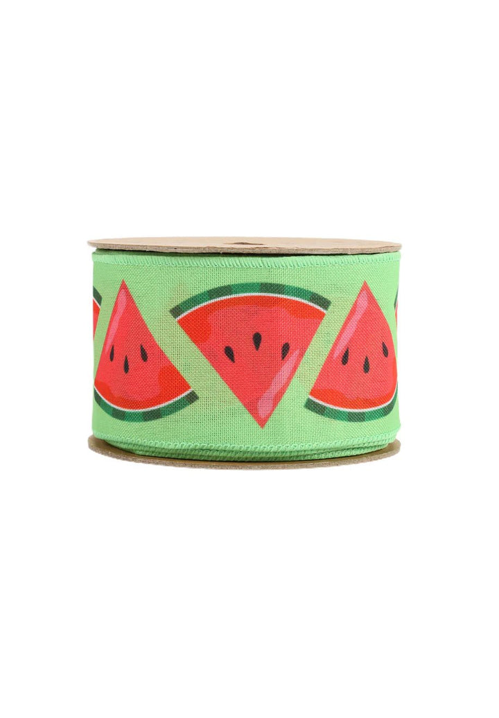 Watermelon wired ribbon, 2.5” - Greenery Marketwired ribbon9320W - 555 - 63E