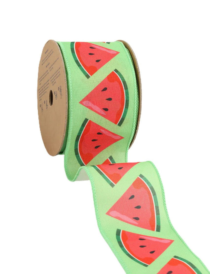 Watermelon wired ribbon, 2.5” - Greenery Marketwired ribbon9320W - 555 - 63E