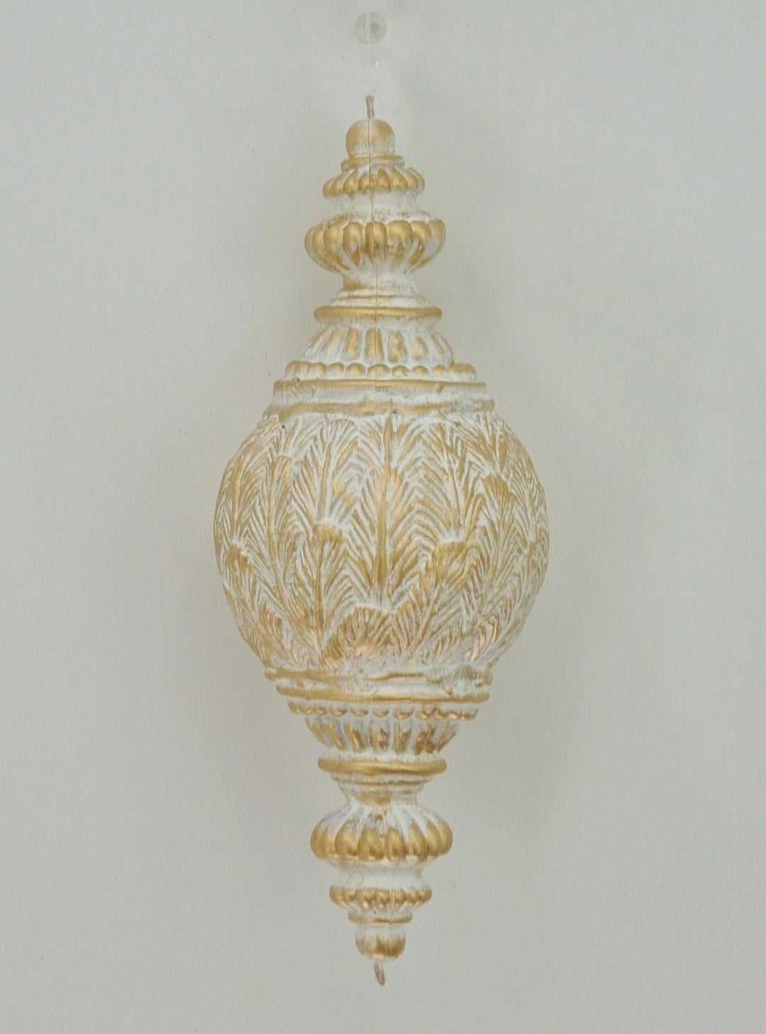 White and Gold Xmas Hanging Ornament - Greenery Market32178 - WTGD