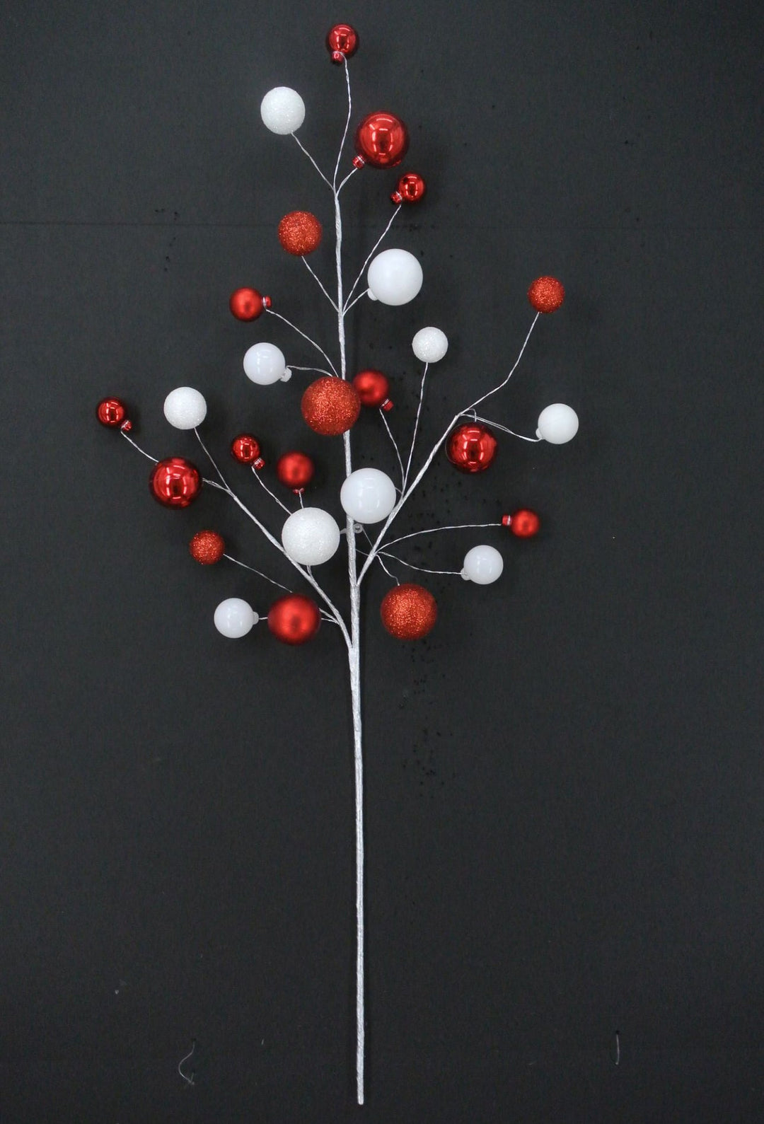 White and Red Glitter Mixed Ball - Greenery Market40339 - WTRD