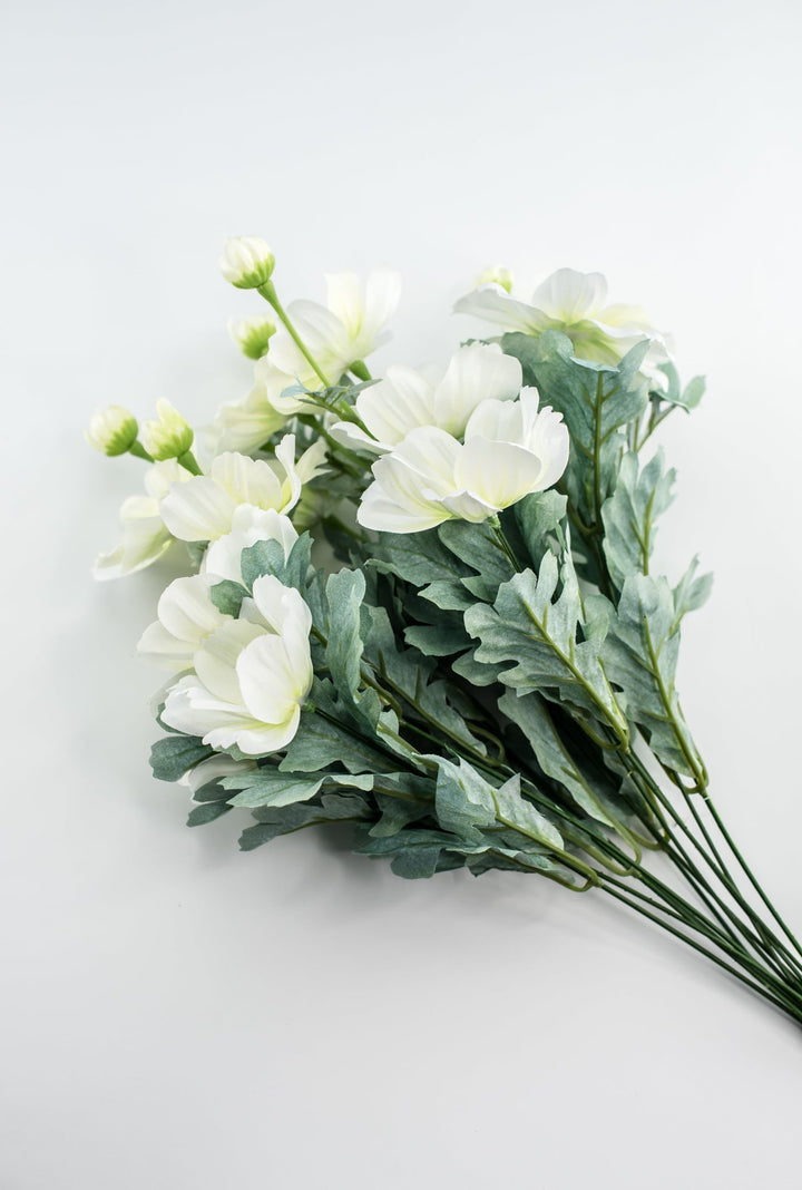 White cosmos artificial flower bush - Greenery MarketArtificial Flora84299 - CR