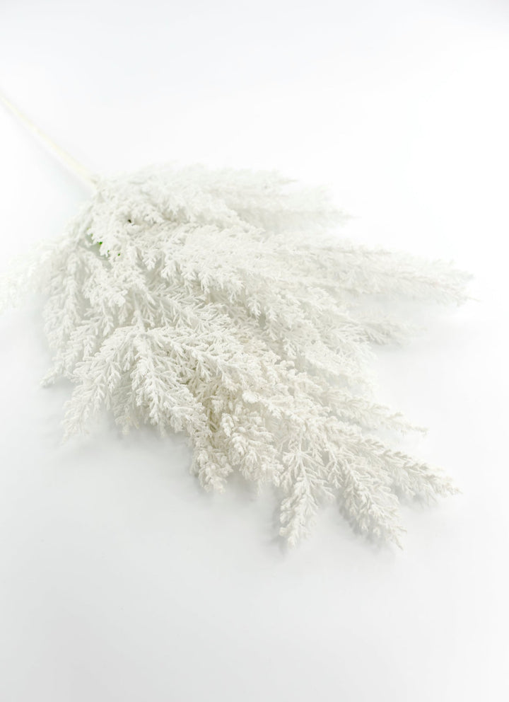 White Flocked Cedar Spray - Greenery Market86376WT