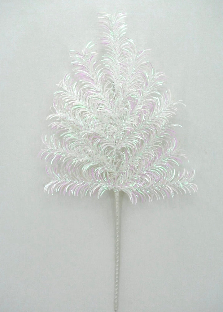 White iridescent tinsel spray - Greenery MarketArtificial Flora84576 - WTPK