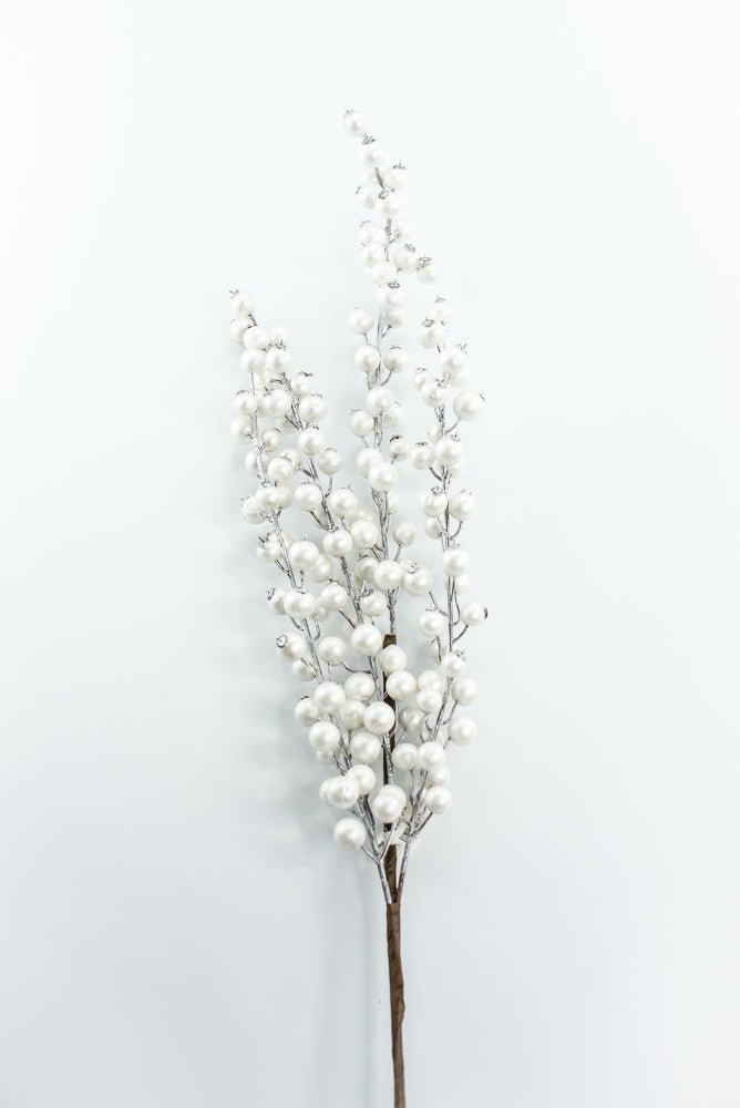 White Pearlized Berry Spray - Greenery MarketXB302 - PRL