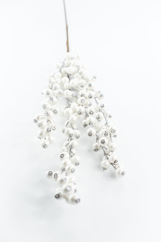 White Pearlized Berry Spray - Greenery MarketXB302 - PRL