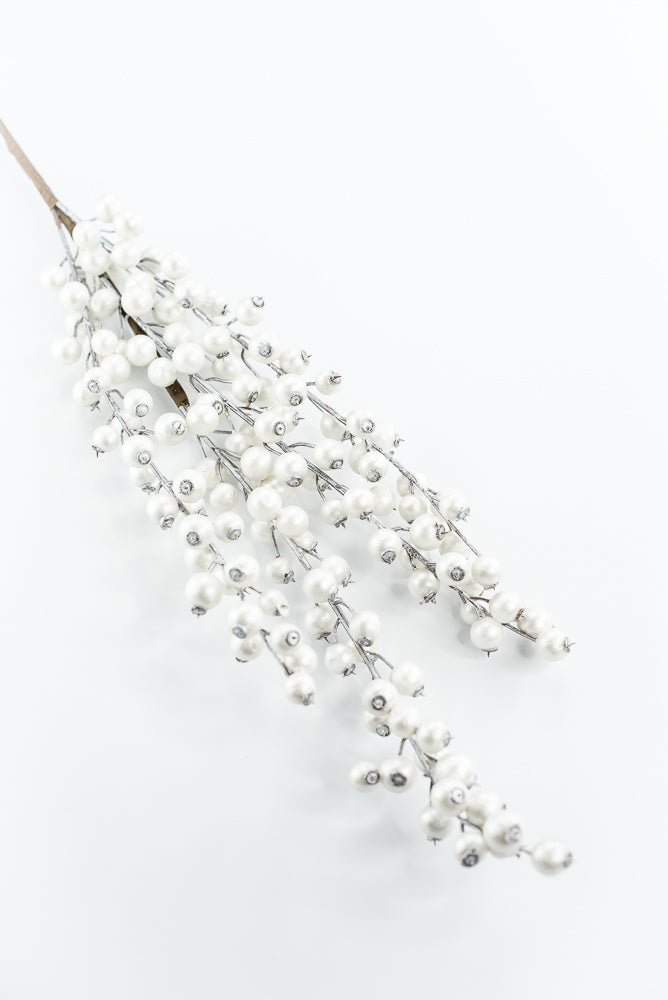 White Pearlized Berry Spray - Greenery MarketXB302 - PRL