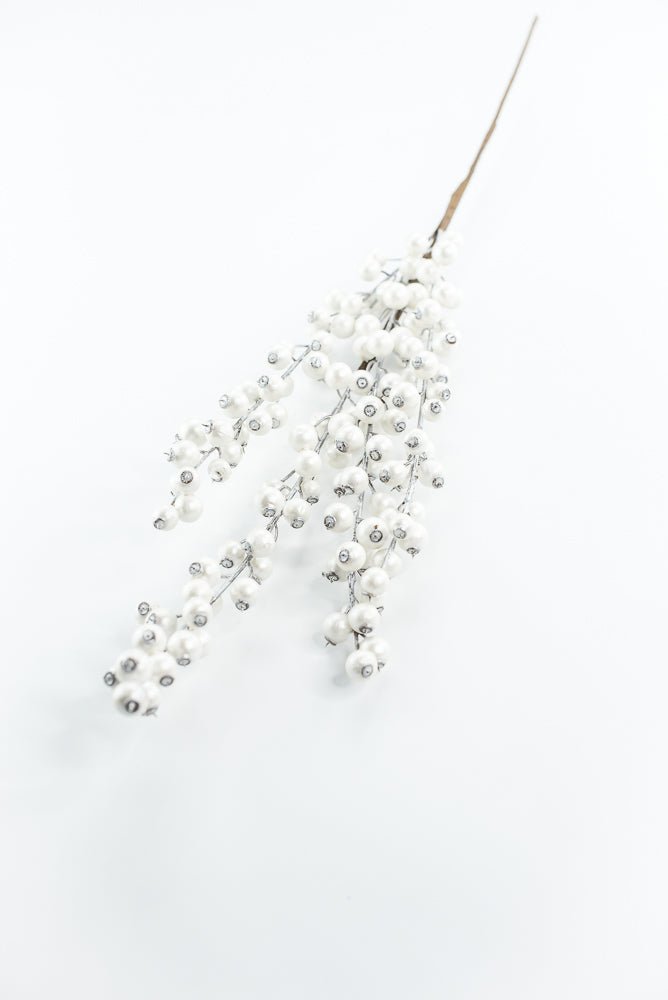 White Pearlized Berry Spray - Greenery MarketXB302 - PRL