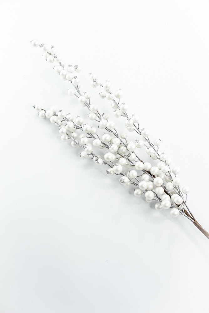 White Pearlized Berry Spray - Greenery MarketXB302 - PRL
