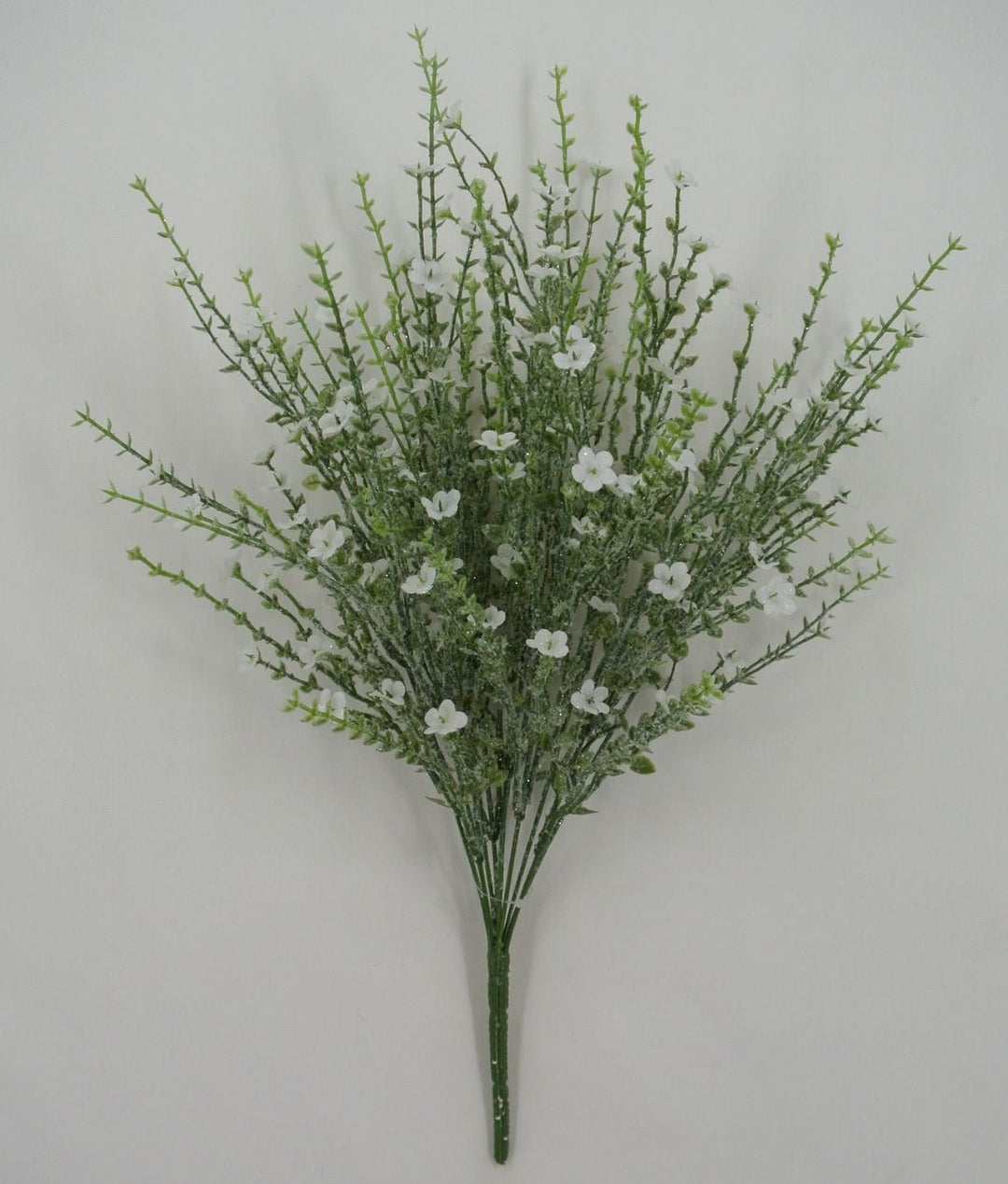 White Plastic Flower Iced - Greenery Market85263 - WT
