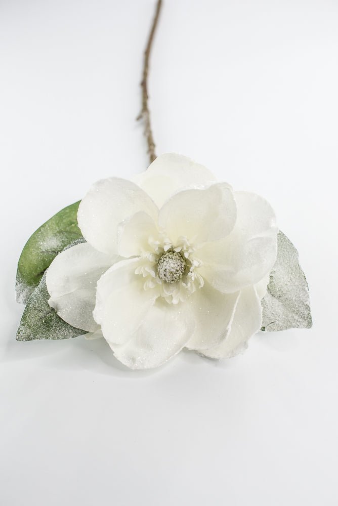 White snowy magnolia stem - Greenery MarketArtificial FloraXs493W